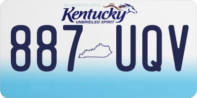 KY license plate 887UQV