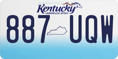 KY license plate 887UQW