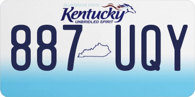 KY license plate 887UQY