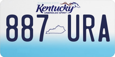 KY license plate 887URA