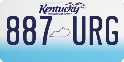 KY license plate 887URG