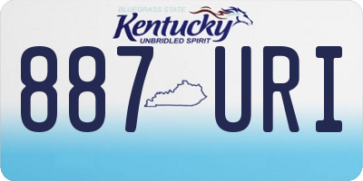 KY license plate 887URI
