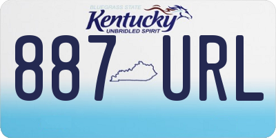 KY license plate 887URL