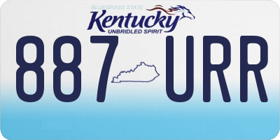 KY license plate 887URR