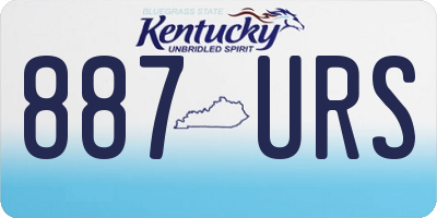 KY license plate 887URS