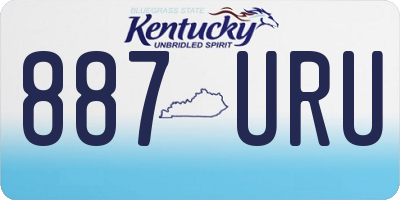 KY license plate 887URU