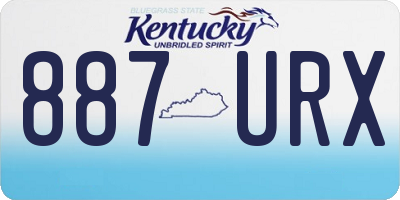 KY license plate 887URX