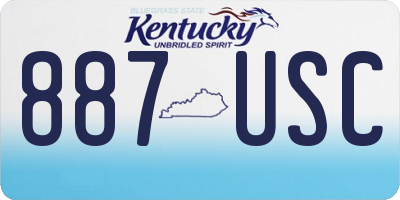 KY license plate 887USC