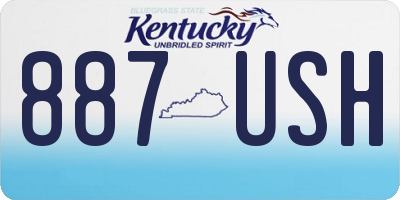 KY license plate 887USH