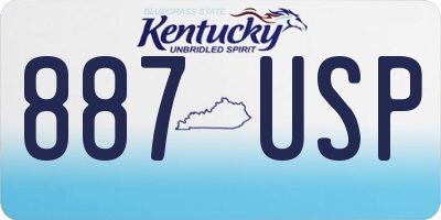 KY license plate 887USP