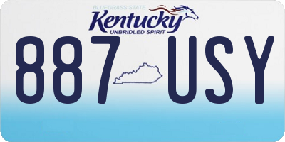 KY license plate 887USY