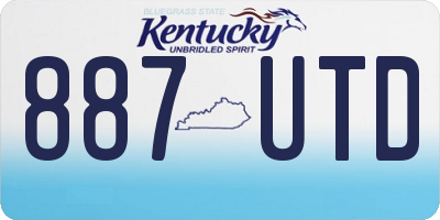 KY license plate 887UTD