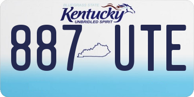 KY license plate 887UTE