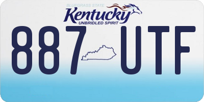 KY license plate 887UTF