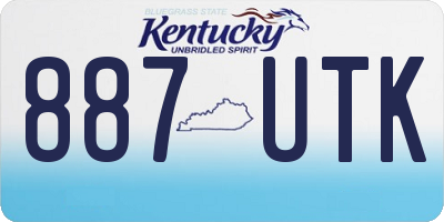 KY license plate 887UTK