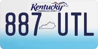 KY license plate 887UTL