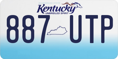 KY license plate 887UTP