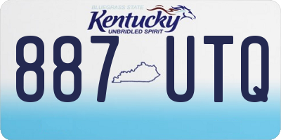 KY license plate 887UTQ