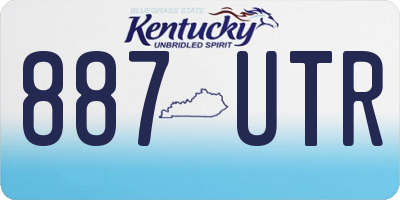 KY license plate 887UTR