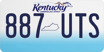 KY license plate 887UTS