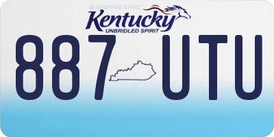 KY license plate 887UTU