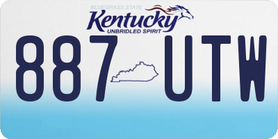 KY license plate 887UTW