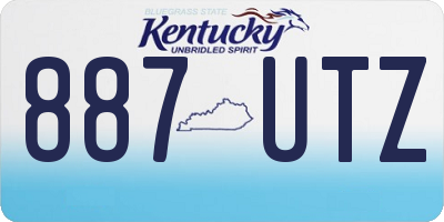 KY license plate 887UTZ