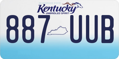 KY license plate 887UUB