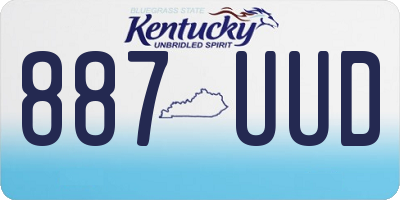 KY license plate 887UUD