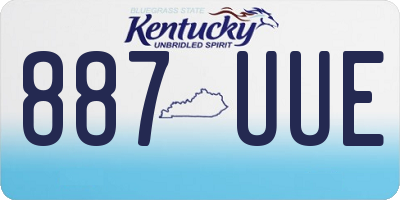 KY license plate 887UUE