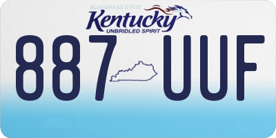 KY license plate 887UUF