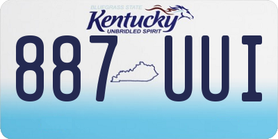 KY license plate 887UUI