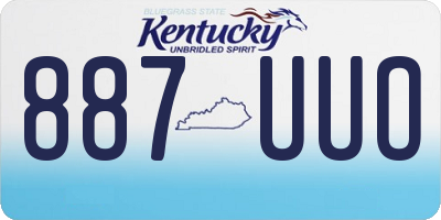 KY license plate 887UUO