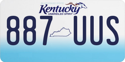 KY license plate 887UUS
