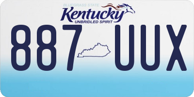 KY license plate 887UUX