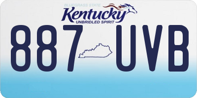 KY license plate 887UVB