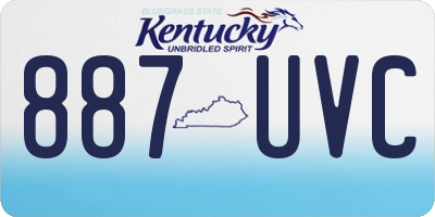 KY license plate 887UVC