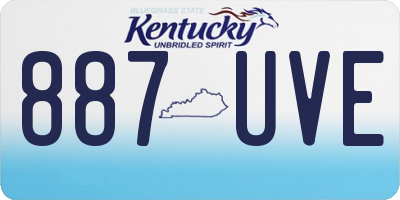 KY license plate 887UVE