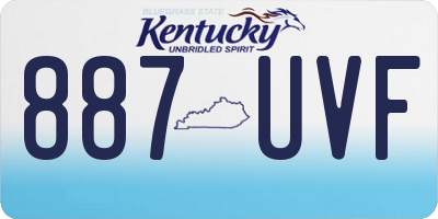 KY license plate 887UVF