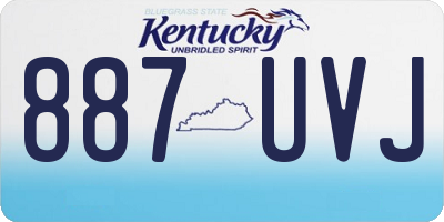 KY license plate 887UVJ