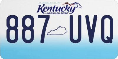 KY license plate 887UVQ