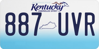 KY license plate 887UVR