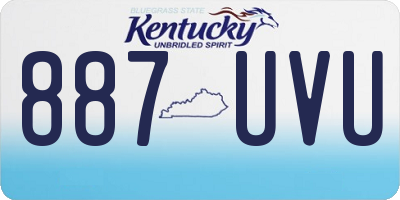 KY license plate 887UVU