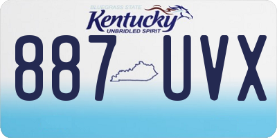 KY license plate 887UVX