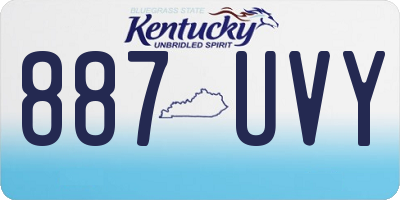 KY license plate 887UVY