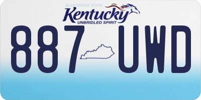 KY license plate 887UWD