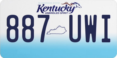 KY license plate 887UWI