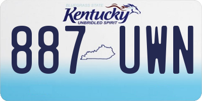 KY license plate 887UWN