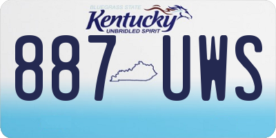KY license plate 887UWS
