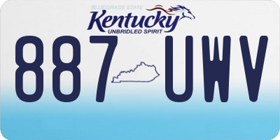 KY license plate 887UWV